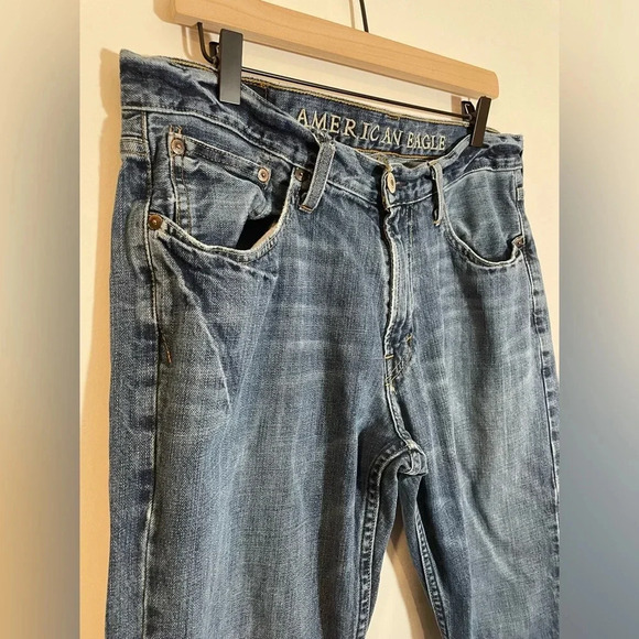 American Eagle Men’s 33x32 100% Cotton Original Straight Cut Denim Jeans - Picture 7 of 7